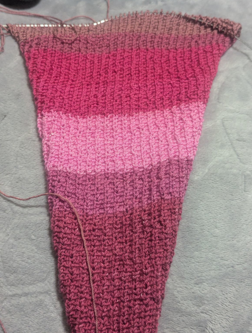 slipped stitch ribbing, front