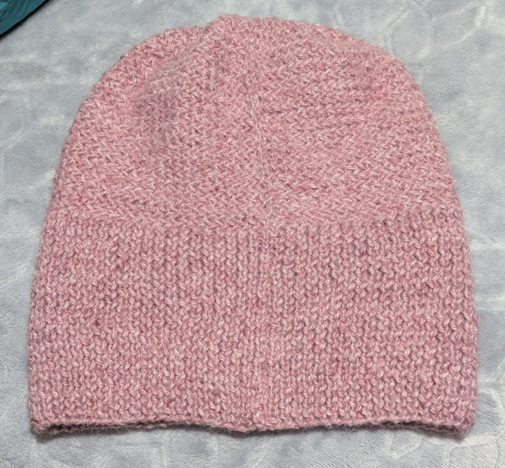 Herringbone knit beanie