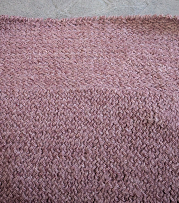 1x1 ribbing and herringbone stitch