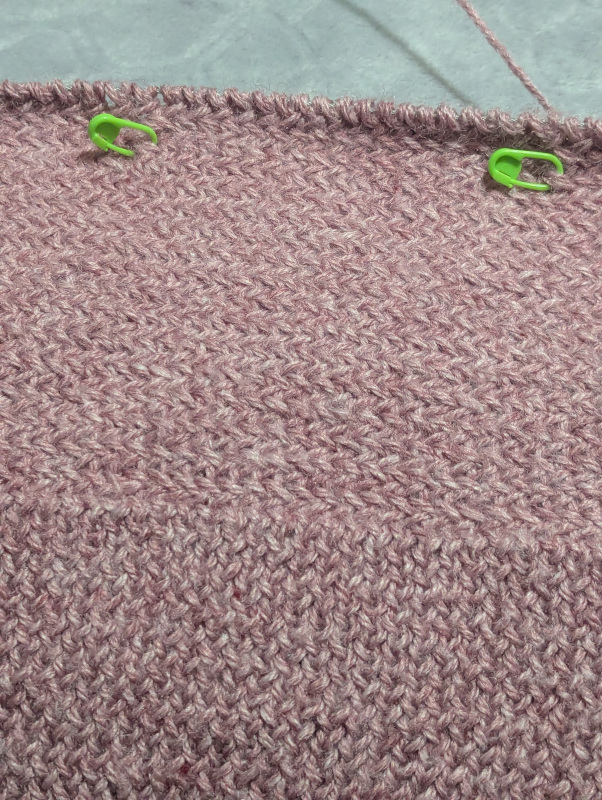 decreasing towards the crown of herringbone hat