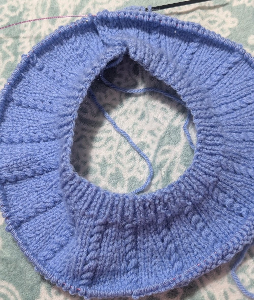 beret in progress